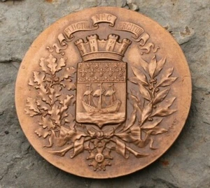  médaille en bronze jeux d abidjan f.f.j.d.a. 1961 signée  ch.  marey - Imagen 1 de 2