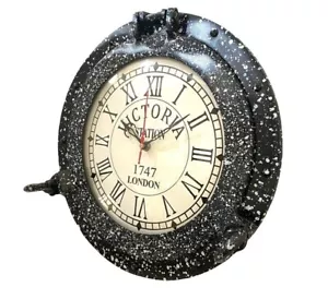 12" Marine Antique Ship Porthole Clock Nautical Beach Style Decorative Clock - Picture 1 of 4