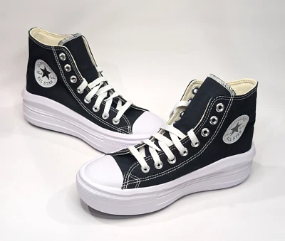 Converse CTAS Move Black/Naturali Women's High Top Shoes-Asst Sizes NWB 568497C - Image 1 of 4