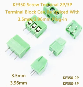KF350/396 Screw Terminal Block Connector 3.5mm/3.96mm Pitch PCB Mount 2/3-Pin - Picture 1 of 5