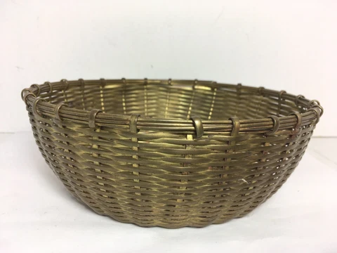 Woven Brass Basket 7” Cover