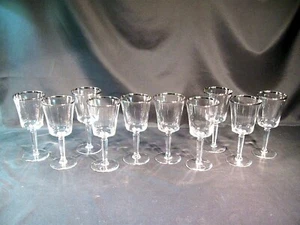 Lenox Solitaire Water Goblets Platinum Trim Set of 10 - Picture 1 of 11