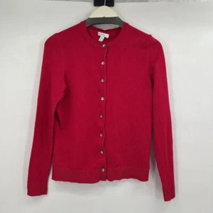 Women's Charter Club Button Front Cardigan Red Sweater M - Picture 1 of 4