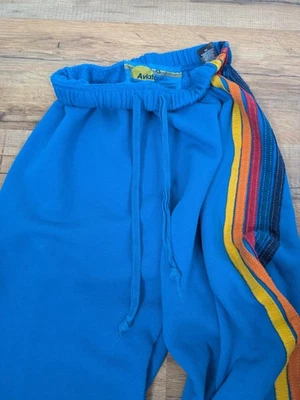 Aviator Nation Unisex Adult Five Stripes Sky Fleece Sweatpants Joggers XS - Image 1 of 4