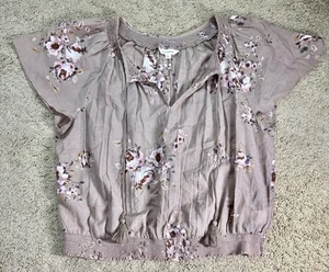Lucky Brand Bluse Damen große Flatterärmel Blumen Boho Preppy - Bild 1 von 7
