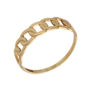 Pre-Owned 9ct Yellow Gold Curb Link Dress Ring Size: O½ 9ct gold For Her - Picture 1 of 2
