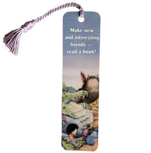 Vintage 90s Hans De Beer Antioch Tassel Bookmark Wild Monsters No 1994 KBO-10863 - Picture 1 of 15