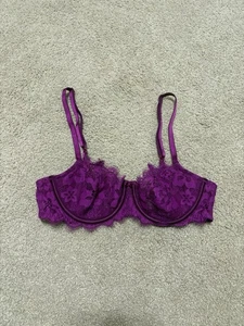 Victoria’s Secret Purple Dream Angels Push Up Bra Lace Size 32C - Picture 1 of 3