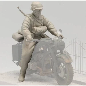1/16 Resin Model Kit German Soldiers Motorcyclist no moto WW2 Unpainted - Picture 1 of 1