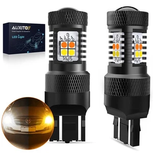 AUXITO 7443 LED Señal de giro Interruptor Blanco/Ámbar Aparcamiento DRL Bombillas Luz 6500K - Imagen 1 de 9