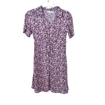  ZARA GIRL'S PINK FLORAL SHORT SLEEVE SUMMER SHIRT DRESS size 13/14 - Image 1 of 4