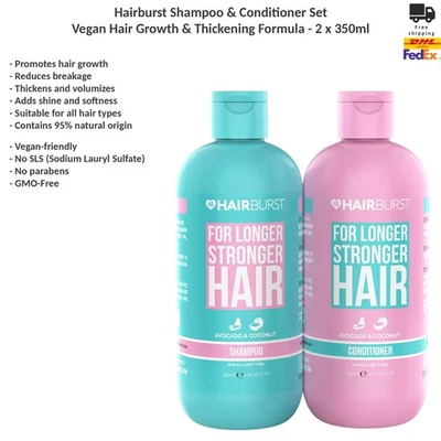 Hairburst Shampoo & Conditioner Set - Vegan Hair Growth & Thickening Formula - Image 1 of 4