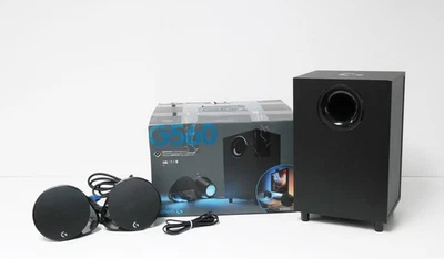 Logitech G560 LIGHTSYNC Gaming Speakers 980-001300 READ - Image 1 of 4