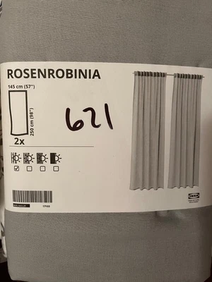 Новый Ikea ROSENROBINIA чистый шторы 57 x 98 «1 пара - 2 светло-серый 805.563.21 - Изображение 1 из 4