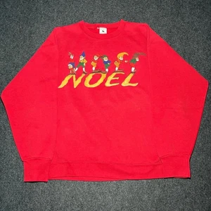 Vintage Christmas Sweatshirt Men's Extra Large Crewneck Noal Usa Made Galt 90's - Picture 1 of 7