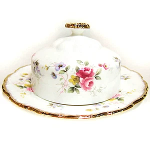 TENDERNESS by Royal Albert Covered Butter Dish Round England NEW NEVER USED - Picture 1 of 4
