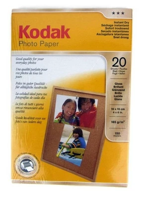Kodak Premium Photo Paper 20 Sheets Gloss 4x6" 10x15cm 165gm 150microns NEW - Image 1 of 2