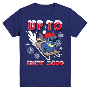 Disney ☆ Boys' Stitch Up to Snow Good Holiday T-Shirt ☆ Sizes  XS(4/5)-XXL(18) - Picture 1 of 5