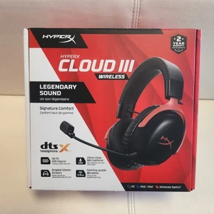 New HyperX Cloud III Wireless Gaming Headset PC PS4 PS5 Switch DTSX 120hr  - Picture 1 of 5