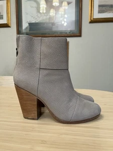 Rag And Bone Newbury Leder Stiefeletten grau Größe 38,5 klassisch - Bild 1 von 7
