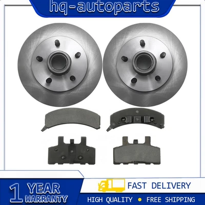 Front Brake Rotors Disc Brake Pad Set for 1988 - 1992 1993 1994 Chevrolet C1500 - Image 1 of 4