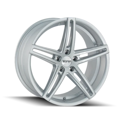 20x10 Touren TR73 光泽银色/铣削辐条轮 5x120 (20 毫米) — 第 1/4 张图片