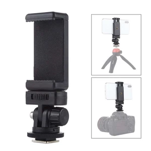 PULUZ 1/4 inch Hot Shoe Tripod Head + Tripod Stand Clamp for Smart Phones - Picture 1 of 8