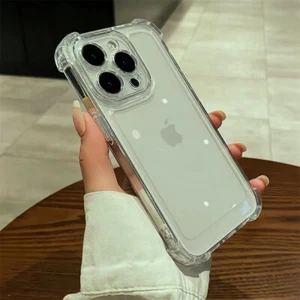 For iPhone 15 Pro Transparent Phone Case Heavy Duty Shockproof Cover - Photo 1 sur 3