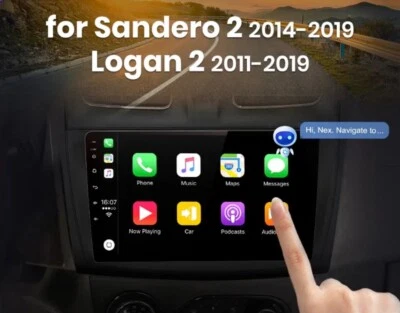 2GB RAM/DACIA SANDERO LOGAN 2011-2019 Autoradio Android Auto CarPlay Wireless - Immagine 1 di 4