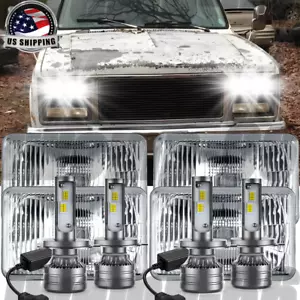 4Pcs For GMC R3500 1988 - 1991 4x6 100W 6000K LED Headlight Hi/Lo Beam - Picture 1 of 17