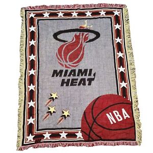 Miami Heat Basketball The Northwest Company VTG USA 90s Throw Blanket Tapestry