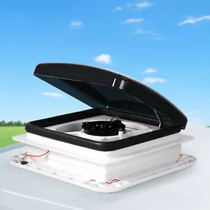 Manan Caravan Roof Vent Shower Hatch Air Exhaust Fan LED Light Camper Trailer - Picture 1 of 12