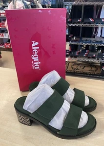 Alegria Pine Tia Block Heel Slide Sandals - EU 37 (US 7-7.5) - Picture 1 of 9