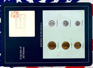 Coin Sets of All Nations Nicaragua UNC 1,5 Cordobas 5,10,25,50 Ctvs 1987 - Picture 1 of 2