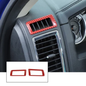 Center Console Air Vent Outlet Cover Trim Frame for Dodge Ram 2010-17 Red Carbon - Picture 1 of 8