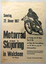 + Original Plakat von 1967 Motorrad Skijöring Walchsee, Kufstein, Tirol, Nr.2