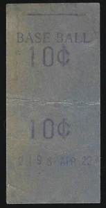 Super Rare 1927 Los Angeles Romans High School Baseball Ticket - Bild 1 von 2