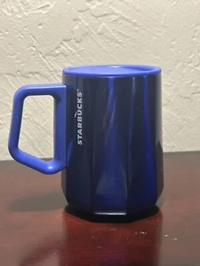 Starbucks Kaffeebecher Glanz Blau Edelstahl Tasse mit Deckel 12oz Neu 2024 - Bild 1 von 5