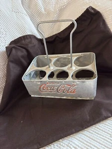 Vintage Coca-Cola Aluminum Metal 6-Pack Bottle Carrier - Picture 1 of 4
