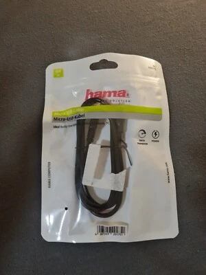 Mikro USB Kabel 0,9m Smartphone Handy Tablet Smartwatch Laptop Hama® - Bild 1 von 2