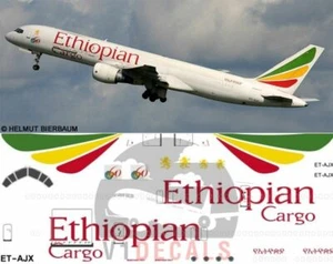 V1 Decals Boeing 757-200 Ethiopian Cargo for 1/144 Minicraft Model Airplane Kit - Foto 1 di 8