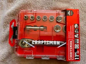 CRAFTSMAN 11-teiliges Steckschlüsselsatz, metrisch, 3/8 Zoll Antrieb, flache Ratsche (CMMT - Bild 1 von 2