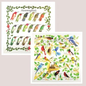 Wildvögel Bandana 2er Pack Konvolut Singbriden Kolibris Natur Fakten Kardinal - Bild 1 von 3