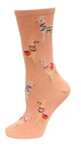 Alpacas Socks Pink Heather 1 Pair Women Shoe 4-10 - Picture 1 of 1