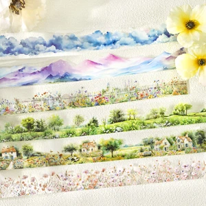 Hermoso paisaje cinta PET álbum de recortes pegatinas diario diarios papel manualidades calcomanías - Imagen 1 de 13