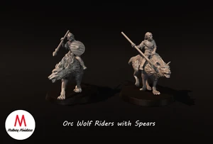 LOTR - Orc wolf Riders with Spears - Picture 1 of 4