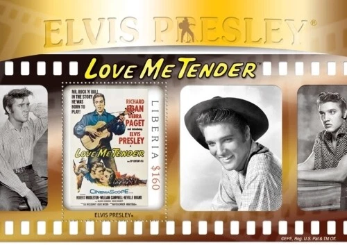Libéria 2009 - ELVIS PRESLEY FILM - Folha de selo de lembrança - Scott #2565 - MNH - Imagem 1 de 1