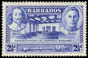 BARBADOS 205 (SG260) - General Assembly 300th Anniversary (pb77510) - Picture 1 of 1