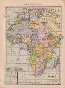 1908 Antique Map of Africa Atlas Map Gallery Wall Decor smap 2273 - Picture 1 of 3