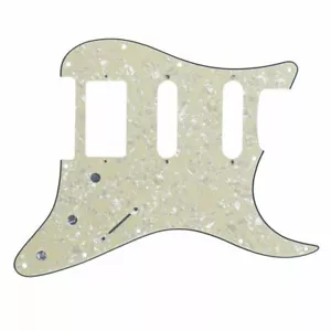 NEW PICKGUARD STRATOCASTER HSS aged pearl white pour guitare strat - Bild 1 von 3